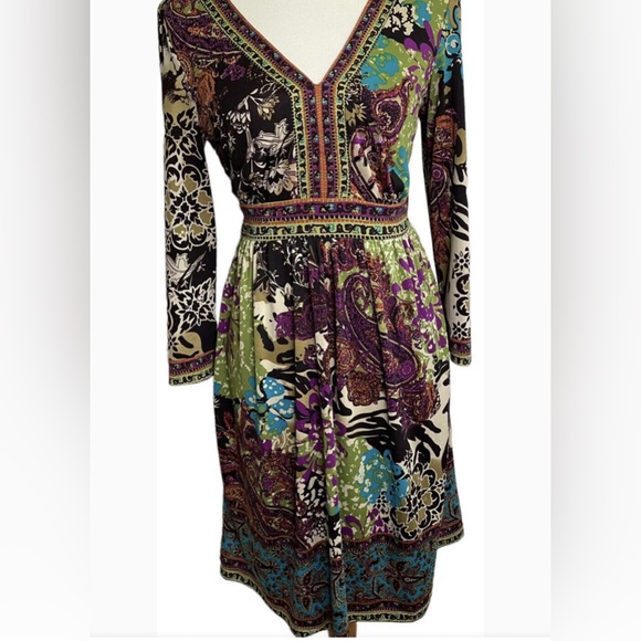 ECI Dresses & Skirts - ECI New York BoHo Multicolor Dress SZ S